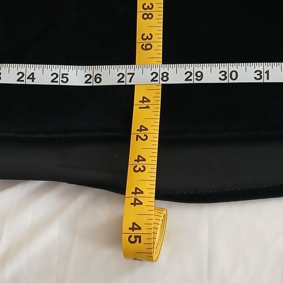 J. Jill Women’s 4X Velvet Wrap Dress Black Midi Tassel Tie Waist - Picture 13 of 16